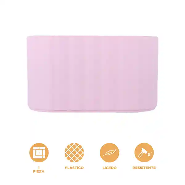 Organizador Plástico Compartimento Alta Macaron Rosa Miniso
