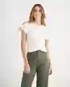 Camiseta Crudo Nevisca Claro Talla M 609F017 Esprit