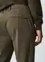 Pantalón Fabre Khaki Talla 40 Hombre Mango