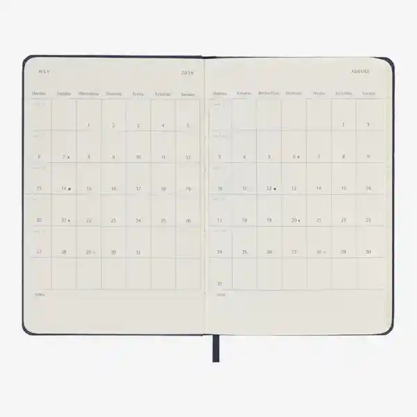 Moleskine Agenda Semanal Azul Pequeña Hc 2026