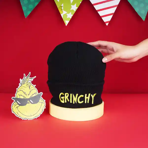 Gorro Tejido Serie The Grinch Negro Miniso