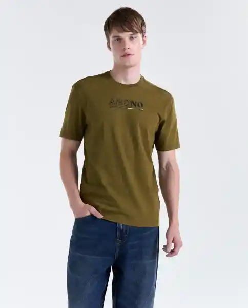 Camiseta Hombre Verde Talla L 849G001_VER180627 Americanino