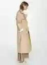 Saco Trench Eiffel Camel Talla S Mujer Mango