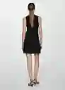 Vestido Sesete Negro Talla M Mujer Mango