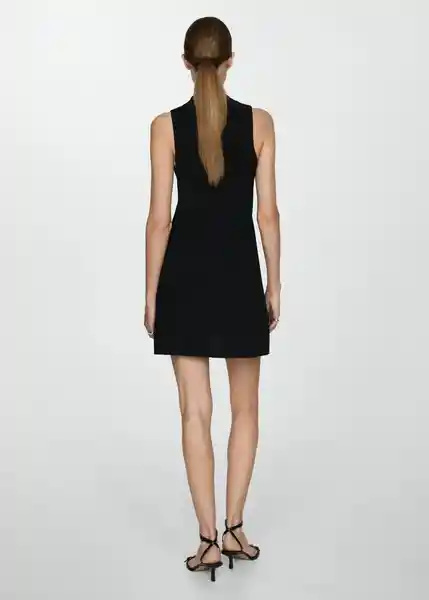 Vestido Sesete Negro Talla M Mujer Mango