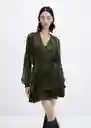 Vestido Catania Khaki Talla M Mujer Mango