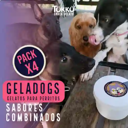 Pack 4 gelatos para perritos-combinados