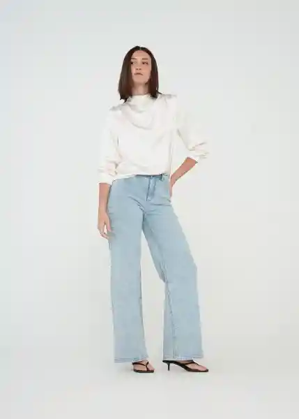 Camisa Calista Mujer Crudo Novia Claro Talla M 519g345 Naf Naf