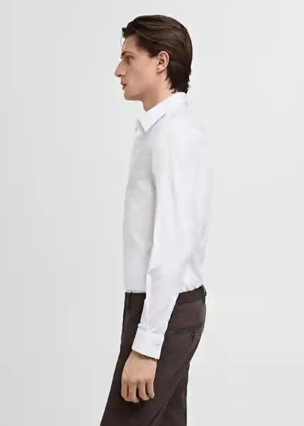 Camisa Emotion Blanco Talla L Hombre Mango