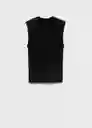 Top Brain Negro Talla S Mujer Mango
