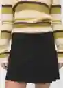 Falda Jana Negro Talla M Mujer Mango
