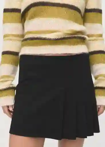 Falda Jana Negro Talla M Mujer Mango