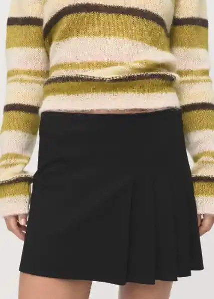 Falda Jana Negro Talla M Mujer Mango