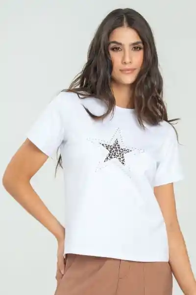 Camiseta Animal Color Blanco Talla M Ragged