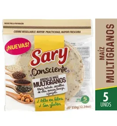 Sary Paquete Arepas de Maiz Con Fibra y Semillas de Chia