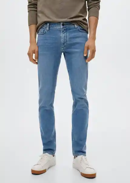 Pantalón Jean Jan Tejano Medio Talla 38 Hombre Mango