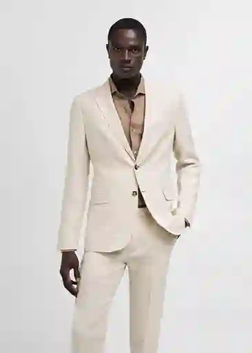 Blazer Amalfi Beige Talla 54 Hombre Mango