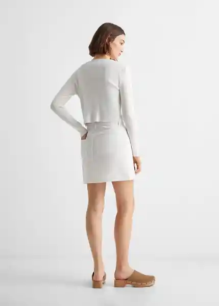 Falda Basic Offwhite Talla 23 Niñas Mango