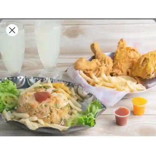 Medio Broaster +Arroz con Pollo