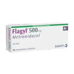 Flagyl Sanofi Aventis 500 Mg 30 Tabletas