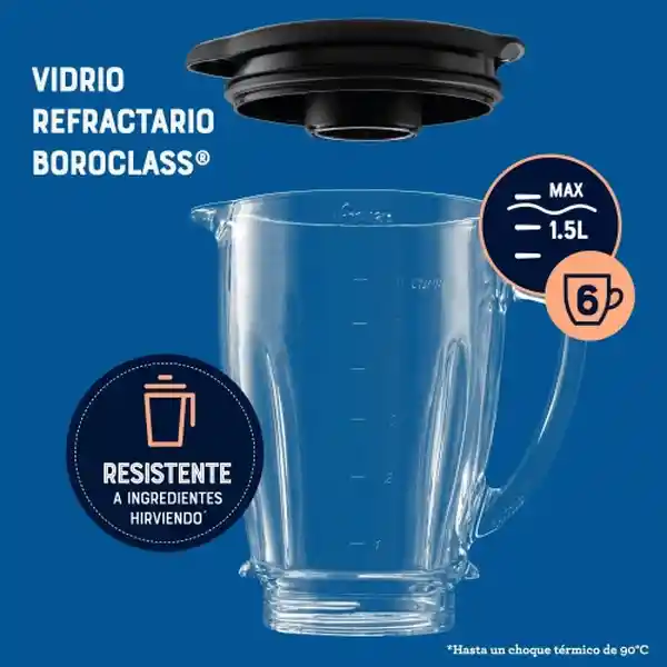Oster Licuadora 2 Velocidades Vidrio 1.3 L