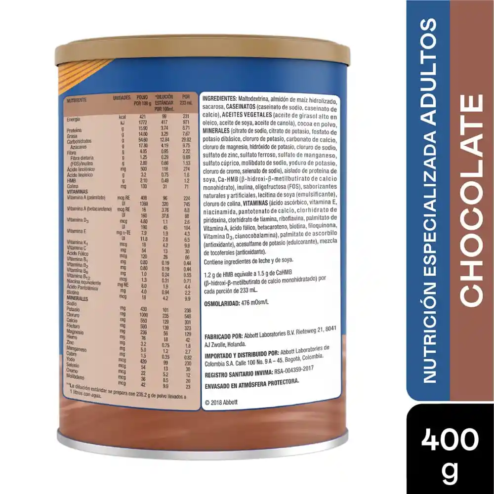 Ensure Advance Polvo Sabor Chocolate 400 G