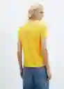 Camiseta Chalacai-X Amarillo Talla 24 Mujer Mango