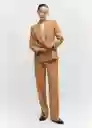 Blazer Americana Greta Camel Talla 24 Mujer Mango