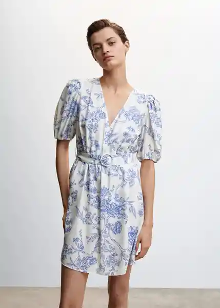 Vestido Jaen Crudo Talla L Mujer Mango