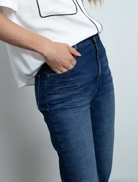 Jean Mujer Azul Índigo Medio Talla 10 492F093 Naf Naf