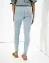 American Eagle Jegging Alto Next Level Gastado Azul Talla 6 Long