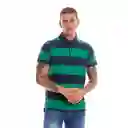 Superdry Camiseta Polo Academy Stripe Verde Rayas Negras XL