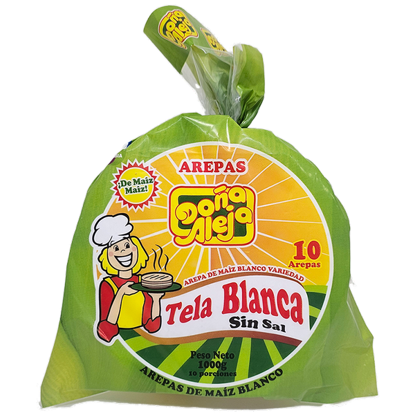 Dona Aleja Arepas Tela Blanca Sin Sal 1000 g