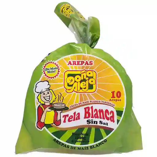  Dona Aleja Arepas Tela Blanca Sin Sal 