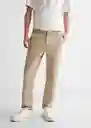 Pantalón Chinob Beige Talla 18 Teen Niños Mango