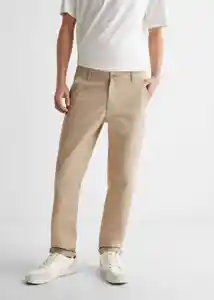 Pantalón Chinob Beige Talla 18 Teen Niños Mango