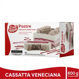 Crem Helado Postre Cassatta Veneciana Sabor Vainilla Fresa