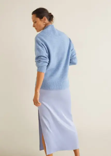 Jersey Cisne Celeste Talla L Mujer Mango