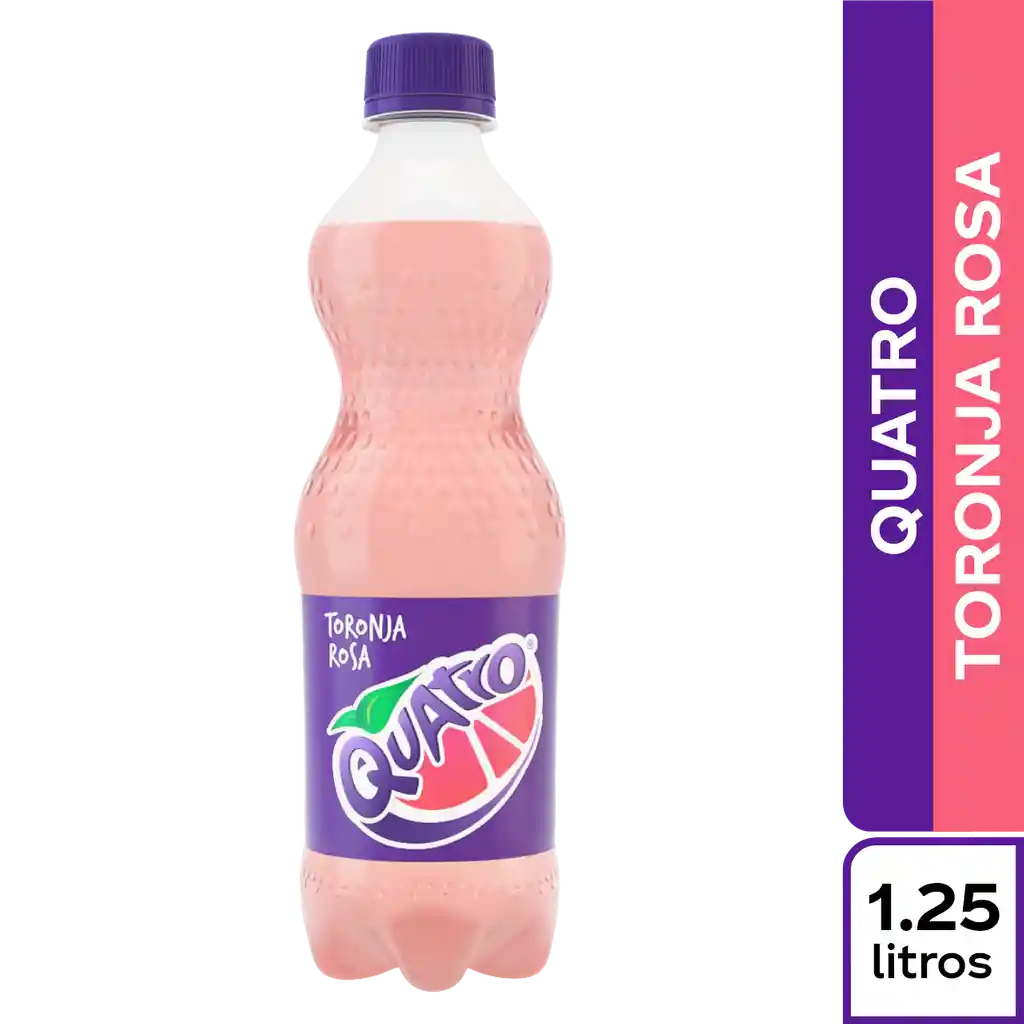 Quatro Refresco Sabor a Toronja Rosa