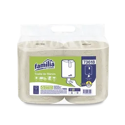 Familia Toalla de Manos Precortada Natural en Rollo dh 100 m