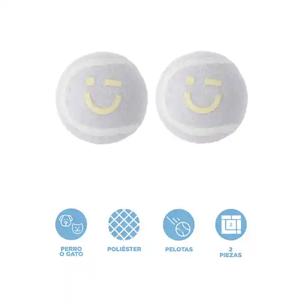 Pelota Mascotas Que Brillan en la Obscuridad Silver Gray Miniso