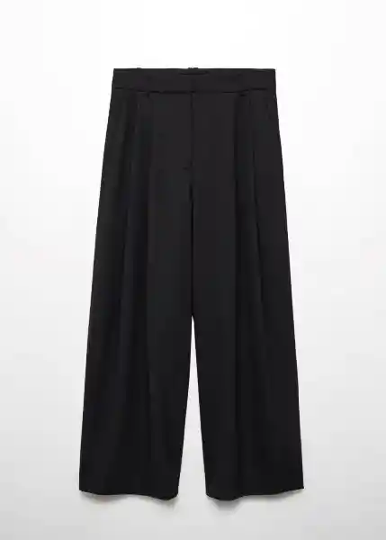 Pantalón Mati Negro Talla 38 Mujer Mango