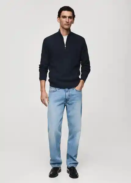 Buzo Jersey Antigua Navy Talla S Hombre Mango