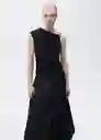 Top Meli Negro Talla M Mujer Mango