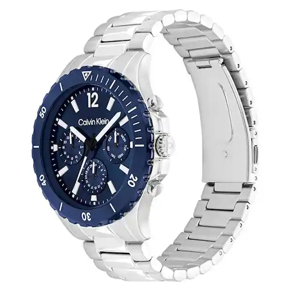 Reloj Sport Para Hombre Color Plateado 25200115 Calvin Klein