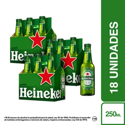3 x Heineken Cerveza Bnr 250 mL x 6 Und