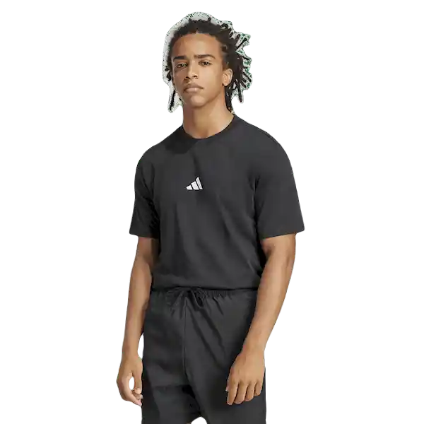 Adidas Camiseta Manga Corta Lifestyle de Hombre Negro Talla S