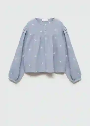 Blusa Manuela Azul Talla 11 Niñas Mango