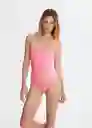 Vestido Bañador Candy Fucsia Talla L Mujer Mango