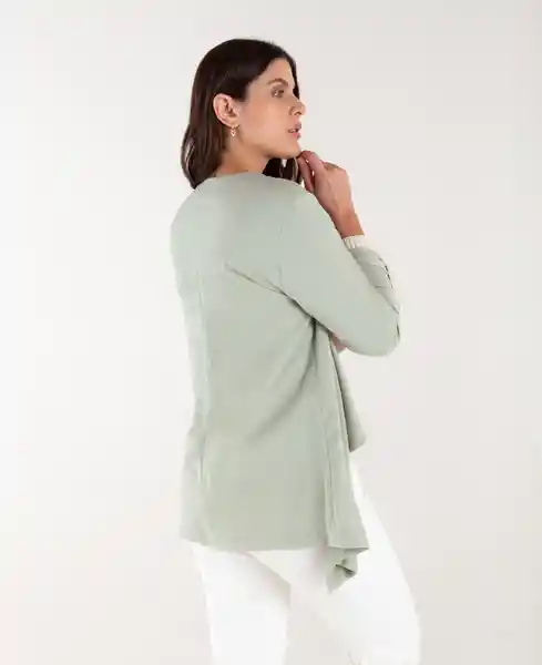 Blazer Asimétrico Verde Claro Verde Abadía Talla M Mujer Naf Naf